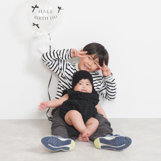 人見知りのお子様も家族だけならきっと笑顔の写真が撮れる